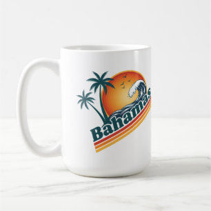 Personalized Photo Retro Bahamas Tropical Beach Coffee Mug