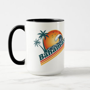 Personalized Photo Retro Bahamas Tropical Beach Mug
