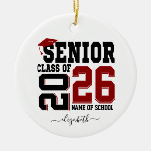 Personalized Photo Senior Year Graduation  Ceramic Ornament