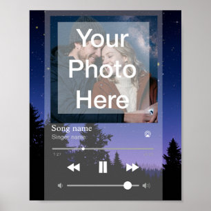 Personalized Photo Song Plaque poster