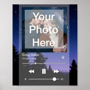 Personalized Photo Song Plaque poster
