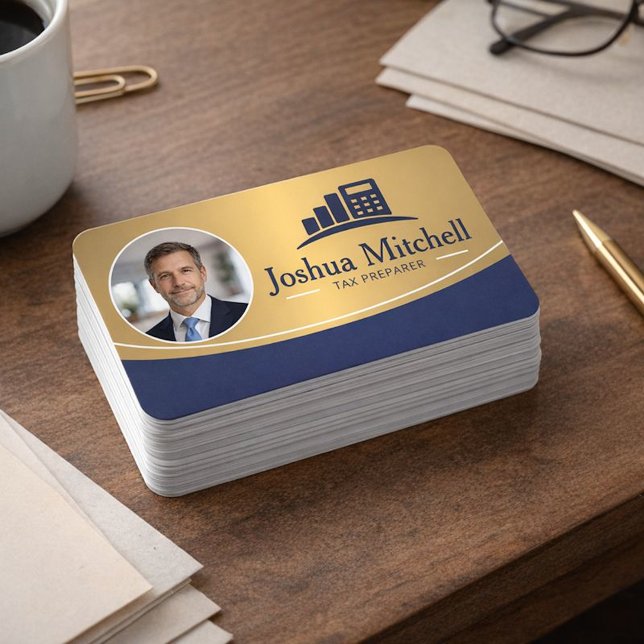 Personalized Photo Tax Preparer Professional Business Card (Creator Uploaded)