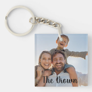 Personalized Photo Text Family Couple Gift Pet Key Ring