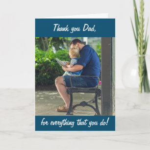Personalized Photo Thank you Dad Father's Day Card
