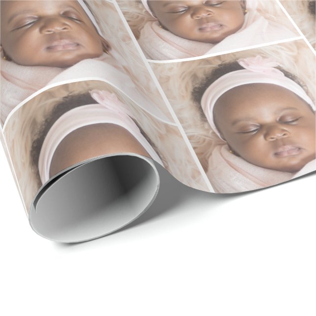 Personalized Photo Upload Design Your Own Picture Wrapping Paper (Roll Corner)