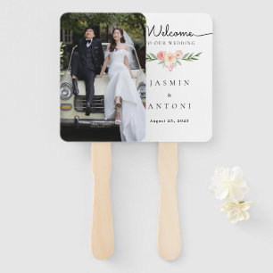 Personalized Photo Wedding Fan Program