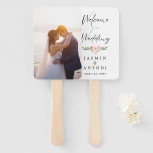 Personalized Photo Wedding Fan Program