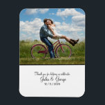Personalized Photo Wedding Favor Bomboniere Magnet<br><div class="desc">What better way to thank your wedding guests than with this customizable photo magnet bomboniere. It is easily customized with your engagement photo and a personalized message from you. This photo template wedding favor magnet design is completely customizable. 


Follow me for new designs!
www.zazzle.com/store/nani_designs
www.pinterest.com/nani_designs</div>