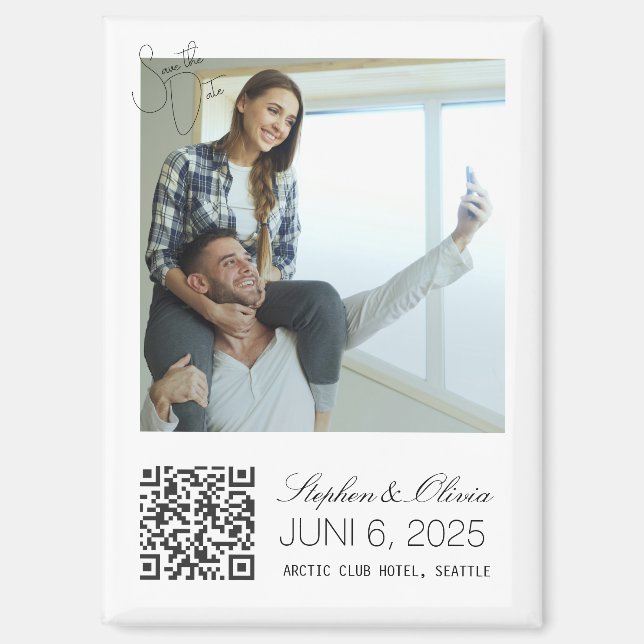 Personalized Photo Wedding Save the Date magnet (Front)