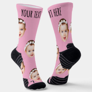 Personalized Photo With Text for Men & Women  Socks