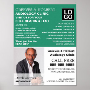 Personalized Photograph, Audiologist, Audiology Poster