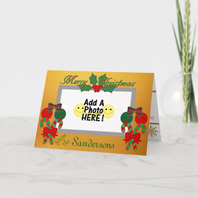 Personalized Photograph Christmas Card (Front)