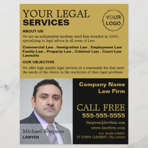 Personalized Photograph Legal Services Advertising Flyer