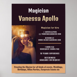 Personalized Photograph, Magician Advertising Poster