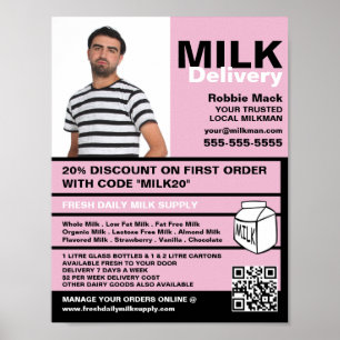 Personalized Photograph, Milkman/Woman Poster