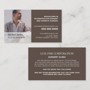 Personalized Photograph, Plastic Surgeon/Surgery Business Card
