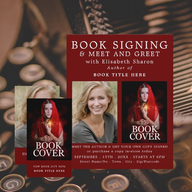 Personalized Photos, Author's Book Signing Advert Flyer (Creator Uploaded)