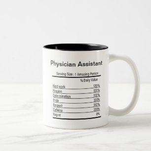 Personalized Physician Assistant Nutrition Facts   Two-Tone Coffee Mug