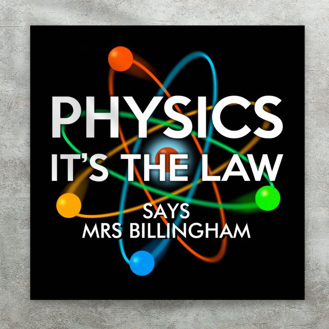 Personalized Physics It's the Law Science Poster (Personalized Physics It's the Law Science Poster)