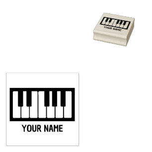 Personalized Piano Keys Music Instrument  Rubber Stamp