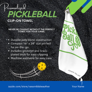 Personalized Pickleball Clip-on Towel