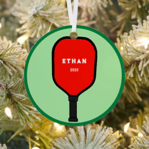 Personalized Pickleball Keepsake 2023 Metal Tree Decoration