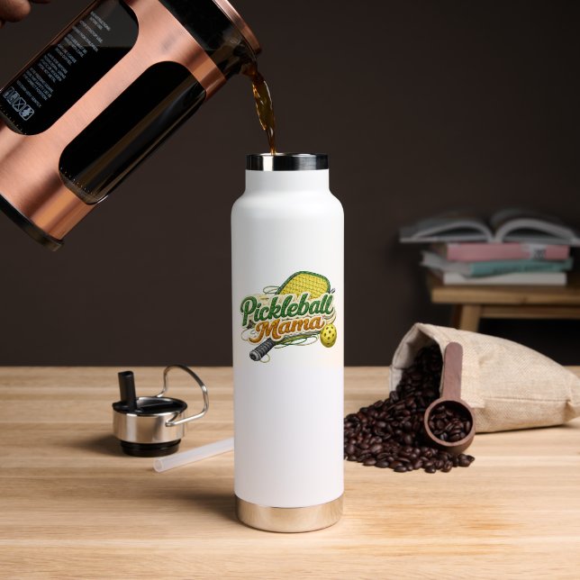 Personalized Pickleball Mama Insulated  Water Bottle (Coffee (Rotated))