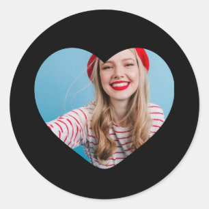 personalized picture sticker heart