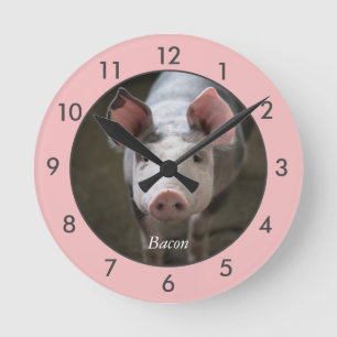 Personalized Pig Large Clock