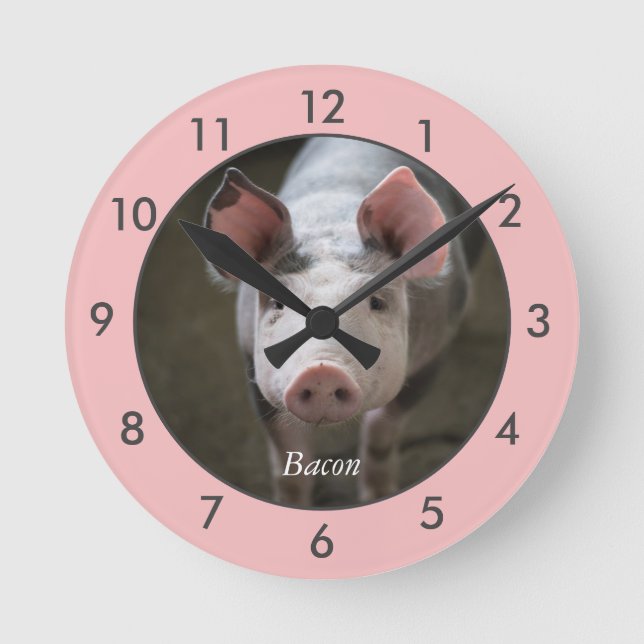 Personalized Pig Large Clock (Front)