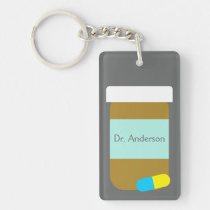 Personalized Pill Bottle Pharmacist Key Ring