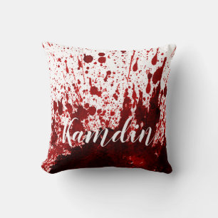 Personalized Pillow Blood Splatter Vampire Gothic