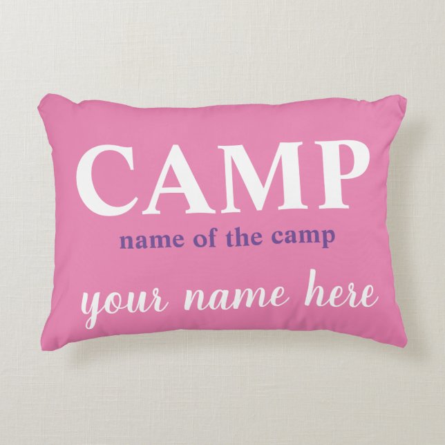 Personalized Pillow for Summer Camp (Front)