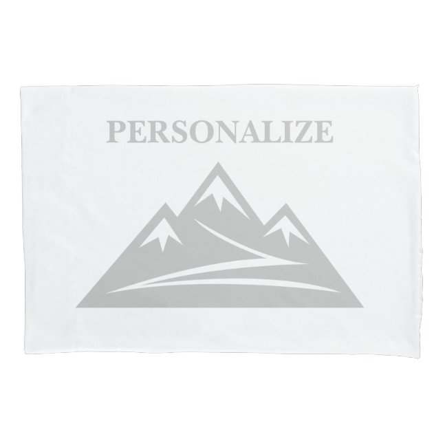 Personalized pillowcase cover sleeve with mountain (Front)