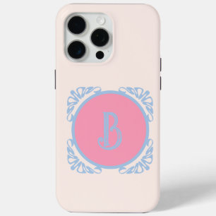 Personalized pink and blue  iPhone 15 pro max case