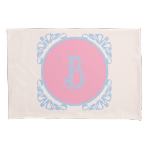 Personalized pink and blue  pillowcase