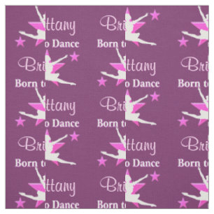 PERSONALIZED PINK AND PURPLE BALLET FABRIC