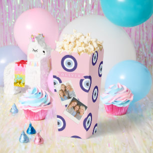 Personalized Pink Evil Eye Pattern Gifts With Name Favour Box
