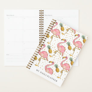 Personalized Pink Flamingo Planner