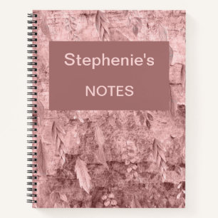 Personalized Pink Florals Notebook