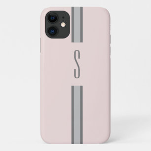 Personalized Pink Initial iPhone 11 Case