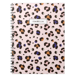 Personalized Pink Leopard Print Notebook