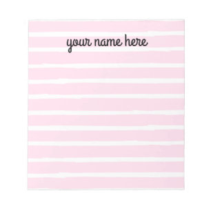 Personalized Pink Lined Notepad