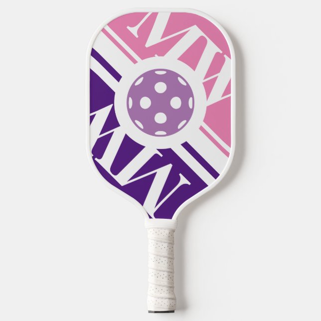 Personalized pink pickleball racket for women paddle (Front)