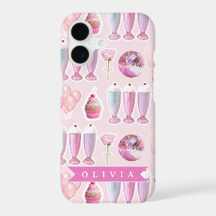 Personalized Pink Retro Milkshake Cute Coquette