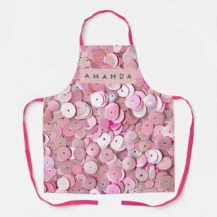 Personalized Pink Sequin Shimmer Apron