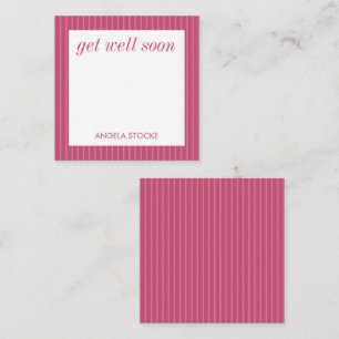Personalized Pink Stripe Card