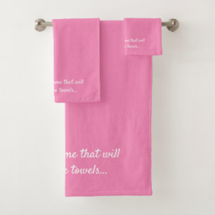 Personalized Pink Towel Set – Custom Name Pink