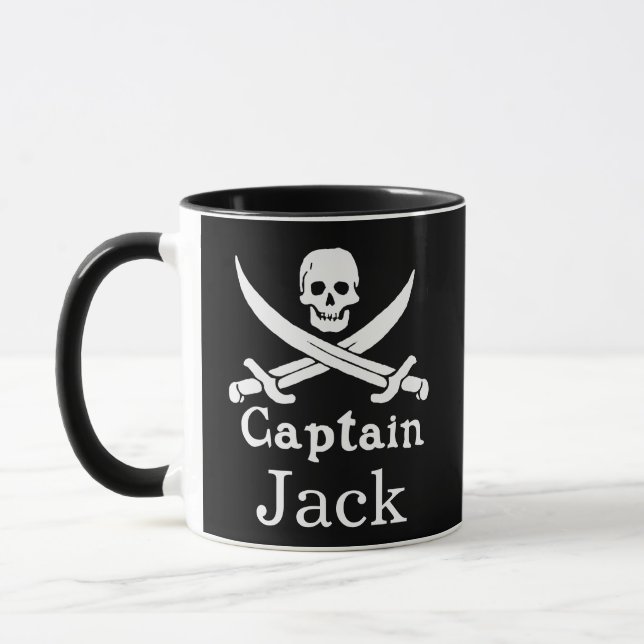 Personalized Pirate Captain Mug (Left)