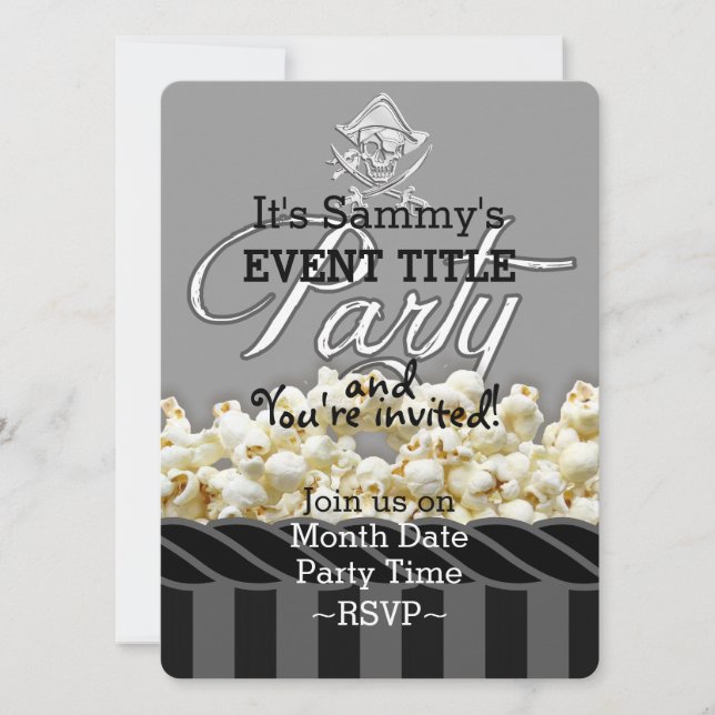 Personalized Pirate Party Invitation (Front)